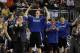 PITTSBURGH, PA - MARCH 15: Jeremy Harn #50 of the UNC Asheville Bulldogs reacts after a play against the Syracuse Orange during the second round of the 2012 NCAA Men's Basketball Tournament at Consol Energy Center on March 15, 2012 in Pittsburgh, Pennsylvania. (Photo by Gregory Shamus/Getty Images)