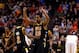 PORTLAND, OR - MARCH 15: Briante Weber #2 and Bradford Burgess #20 of the Virginia Commonwealth Rams react after defeating the Wichita State Shockers 62-59 in the second round of the 2012 NCAA men's basketball tournament at Rose Garden Arena on March 15, 2012 in Portland, Oregon. (Photo by Jonathan Ferrey/Getty Images)