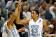 GREENSBORO, NC - MARCH 16: James Michael McAdoo #43 of the North Carolina Tar Heels celebrates after a dunk against the Vermont Catamounts during the second round of the 2012 NCAA Men's Basketball Tournament at Greensboro Coliseum on March 16, 2012 in Greensboro, North Carolina. (Photo by Streeter Lecka/Getty Images)