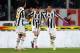 FLORENCE, ITALY - MARCH 17: Arturo Vidal, Simone Pepe and Mirko Vucinic of Juventus FC celebrates after scoring a goal during the Serie A match between ACF Fiorentina and Juventus FC at Stadio Artemio Franchi on March 17, 2012 in Florence, Italy. (Photo by Gabriele Maltinti/Getty Images)