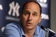 NEW YORK, NY - JULY 08: General manager Brian Cashman of the New York Yankees speaks to the media after the game against the Tampa Bay Rays was postponed due to rain on July 8, 2011 at Yankee Stadium in the Bronx borough of New York City. (Photo by Jim McIsaac/Getty Images)