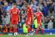 LIVERPOOL, ENGLAND - OCTOBER 17: Joe Cole and Steven Gerrard of Liverpool look dejected after the 2nd Everton goal during the Barclays Premier League match between Everton and Liverpool at Goodison Park on October 17, 2010 in Liverpool, England. (Photo by Michael Regan/Getty Images)