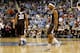 GREENSBORO, NC - MARCH 16: (R) Mackey McKnight #11 of the Lehigh Mountain Hawks reacts late in the second half before the Mountain Hawks defeat the Duke Blue Devils 75-70 during the second round of the 2012 NCAA Men's Basketball Tournament at Greensboro Coliseum on March 16, 2012 in Greensboro, North Carolina. (Photo by Streeter Lecka/Getty Images)