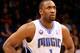 ORLANDO, FL - JANUARY 24: Gilbert Arenas #1 of the Orlando Magic looks at the scoreboard during the game against the Detroit Pistons at Amway Arena on January 24, 2011 in Orlando, Florida. NOTE TO USER: User expressly acknowledges and agrees that, by downloading and or using this Photograph, user is consenting to the terms and conditions of the Getty Images License Agreement. (Photo by Sam Greenwood/Getty Images)