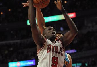 The Bulls have ten steals, two by Luol Deng.