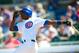 MESA, AZ - MARCH 8: Alfonso Soriano #12 of the Chicago Cubs hits a home run in the second inning during the game against the Seattle Mariners at HoHoKam Stadium on March 8, 2012 in Mesa, Arizona. (Photo by Rob Tringali/Getty Images)