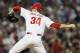 PHOENIX, AZ - JULY 12: National League All-Star Roy Halladay #34 of the Philadelphia Phillies throws a pitch during the 82nd MLB All-Star Game at Chase Field on July 12, 2011 in Phoenix, Arizona. (Photo by Jeff Gross/Getty Images)