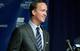 INDIANAPOLIS, IN - MARCH 07: Peyton Manning speaks during a press conference announcing his release from the Indianapolis Colts at Indiana Farm Bureau Football Center on March 7, 2012 in Indianapolis, Indiana. (Photo by Joey Foley/Getty Images)