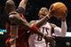 EAST RUTHERFORD, NJ - MARCH 03: Terrence Williams #8 of the New Jersey Nets drives to the basket against the Cleveland Cavaliers at the Izod Center on March 3, 2010 in East Rutherford, New Jersey.NOTE TO USER: User expressly acknowledges and agrees that, by downloading and or using this photograph, User is consenting to the terms and conditions of the Getty Images License Agreement. (Photo by Jim McIsaac/Getty Images)