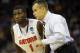 OMAHA, NE - MARCH 16: Head coach Billy Donovan of the Florida Gators talks with Kenny Boynton #1 against the Virginia Cavaliers during the second round of the 2012 NCAA Men's Basketball Tournament at CenturyLink Center on March 16, 2012 in Omaha, Nebraska. (Photo by Doug Pensinger/Getty Images)