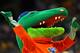 OMAHA, NE - MARCH 16: Albert, the mascot of the Florida Gators performs against the Virginia Cavaliers during the second round of the 2012 NCAA Men's Basketball Tournament at CenturyLink Center on March 16, 2012 in Omaha, Nebraska. (Photo by Doug Pensinger/Getty Images)