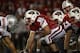 MADISON, WI - OCTOBER 16: Peter Konz #66 of the Wisconsin Badgers prepares to snap the ball to Scott Tolzien #16 against the Ohio State Buckeyes at Camp Randall Stadium on October 16, 2010 in Madison, Wisconsin. Wisconsin defeated Ohio State 31-18. (Photo by Jonathan Daniel/Getty Images)