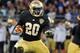 ORLANDO, FL - DECEMBER 29: Running back Cierre Wood #20 of the Notre Dame Fight Irish rushes upfield in the first quarter against the Florida State Seminoles in the Champs Sports Bowl December 29, 2011 at the Florida Citrus Bowl in Orlando, Florida. (Photo by Al Messerschmidt/Getty Images)