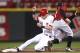 CINCINNATI, OH - SEPTEMBER 19: Drew Stubbs #6 of the Cincinnati Reds slides in safely at second base ahead of the tag of Jose Altuve #27 of the Houston Astros during their game on September 19, 2011 at Great American Ball Park in Cincinnati, Ohio. The Astros defeated the Reds 3-1. (Photo by John Grieshop/Getty Images)