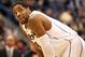 HARTFORD, CT - JANUARY 9: Alex Oriakhi #34 of the Connecticut Huskies takes a look at the clock in the final minutes of a win against the West Virginia Mountaineers in the second half at the XL Center on January 9, 2012, in Hartford, Connecticut. (Photo by Jim Rogash/Getty Images)
