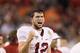 At quarterback for the Indianapolis Colts, number 12...Andrew Luck
