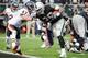 OAKLAND, CA - NOVEMBER 27: Michael Bush #29 of the Oakland Raiders beats Chris Conte #47 of the Chicago Bears to the goal line for a three yard touchdown run in the fourth quarter at O.co Coliseum on November 27, 2011 in Oakland, California. (Photo by Thearon W. Henderson/Getty Images)