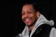 LAS VEGAS, NV - OCTOBER 26: Basketball player Allen Iverson smiles during a news conference at the Thomas & Mack Center to announce the Las Vegas Superstar Challenge October 26, 2011 in Las Vegas, Nevada. The three-game tournament will take place at the Thomas & Mack Center on November 12 and 13, 2011, and will feature four teams made up of NBA players, former NBA players and rookies. Iverson will serve as a captain for one of the teams. (Photo by Ethan Miller/Getty Images)