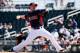GOODYEAR, AZ - MARCH 13: Starting pitcher Josh Tomlin #43 of the Cleveland Indians throws during the first inning against Texas Rangers during a spring training baseball game against the Cleveland Indians on March 13, 2012 in Goodyear, Arizona. (Photo by Kevork Djansezian/Getty Images)