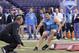 INDIANAPOLIS, IN - FEBRUARY 27: Linebacker Luke Kuechly of Boston College takes part in a drill during the 2012 NFL Combine at Lucas Oil Stadium on February 27, 2012 in Indianapolis, Indiana. (Photo by Joe Robbins/Getty Images)
