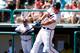 LAKE BUENA VISTA, FL - MARCH 18: Infielder Chipper Jones #10 of the Atlanta Braves bats against the Baltimore Orioles during a Grapefruit League Spring Training Game at Champion Stadium at the ESPN Wide World of Sports Complex on March 18, 2012 in Lake Buena Vista, Florida. (Photo by J. Meric/Getty Images)