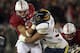 STANFORD, CA - NOVEMBER 19: Tyler Gaffney #25 of the Stanford Cardinal is tackled by Mychal Kendricks #30 of the California Golden Bears during their game at Stanford Stadium on November 19, 2011 in Stanford, California. (Photo by Ezra Shaw/Getty Images)