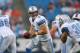 ORCHARD PARK, NY - SEPTEMBER 01: Drew Stanton #5 of the Detroit Lions plays against the Buffalo Bills at Ralph Wilson Stadium on September 1, 2011 in Orchard Park, New York. Detroit won 16-6. (Photo by Rick Stewart/Getty Images)