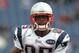 FOXBORO, MA - OCTOBER 16: Chad Ochocinco #85 of the New England Patriots participates in pre-game drills before a game against the Dallas Cowboys at Gillette Stadium on October 16, 2011 in Foxboro, Massachusetts. (Photo by Jim Rogash/Getty Images)