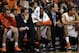 BOSTON, MA - MARCH 24: The Syracuse Orange bench looks on towards the end of the game against the Ohio State Buckeyes during the 2012 NCAA Men's Basketball East Regional Final at TD Garden on March 24, 2012 in Boston, Massachusetts. (Photo by Elsa/Getty Images)