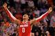 BOSTON, MA - MARCH 24: Jared Sullinger #0 of the Ohio State Buckeyes celebrates after defeating the Syracuse Orange during the 2012 NCAA Men's Basketball East Regional Final at TD Garden on March 24, 2012 in Boston, Massachusetts. (Photo by Jim Rogash/Getty Images)