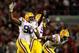 TUSCALOOSA, AL - NOVEMBER 05: Michael Brockers #90 and Sam Montgomery #99 of the LSU Tigers react after the Alabama Crimson Tide missed their field goal in overtime at Bryant-Denny Stadium on November 5, 2011 in Tuscaloosa, Alabama. (Photo by Kevin C. Cox/Getty Images)