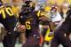 TEMPE, AZ - SEPTEMBER 24: Cameron Marshall #6 of the Arizona State Sun Devils scores a touchdown against the University of Southern California Trojans at Sun Devil Stadium on September 24, 2011 in Tempe, Arizona. (Photo by Norm Hall/Getty Images)