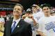 ATLANTA, GA - MARCH 25: Head coach John Calipari of the Kentucky Wildcats celebrates with his team after defeating the Baylor Bears during the 2012 NCAA Men's Basketball South Regional Final at the Georgia Dome on March 25, 2012 in Atlanta, Georgia. (Photo by Kevin C. Cox/Getty Images)