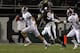 STARKVILLE, MS - NOVEMBER 12: quarterback AJ McCarron #10 of the Alabama Crimson Tide scrambles away from pressure from defensive lineman Fletcher Cox #94 of the Mississippi State Bulldogs on November 12, 2011 at Davis Wade Stadium in Starkville, Mississippi. Alabama won 24-7. (Photo by Butch Dill/Getty Images)