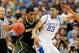 ATLANTA, GA - MARCH 25: Anthony Davis #23 of the Kentucky Wildcats and Perry Jones III #1 of the Baylor Bears vie for posession during the 2012 NCAA Men's Basketball South Regional Final at the Georgia Dome on March 25, 2012 in Atlanta, Georgia. (Photo by Streeter Lecka/Getty Images)