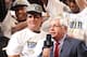 MIAMI, FL - JUNE 12: NBA Commissioner David Stern presents the Larry O'Brien trophy to the Dallas Mavericks founder Don J. Carter next to team owner Mark Cuban after the Mavericks won 105-95 against the Miami Heat in Game Six of the 2011 NBA Finals at American Airlines Arena on June 12, 2011 in Miami, Florida. NOTE TO USER: User expressly acknowledges and agrees that, by downloading and/or using this Photograph, user is consenting to the terms and conditions of the Getty Images License Agreement. (Photo by Mike Ehrmann/Getty Images)