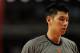 CHICAGO, IL - MARCH 12: Jeremy Lin #17 of the New York Knicks participates in warm-ups before a game against the Chicago Bulls at the United Center on March 12, 2012 in Chicago, Illinois. NOTE TO USER: User expressly acknowledges and agrees that, by downloading and or using this photograph, User is consenting to the terms and conditions of the Getty Images License Agreement. (Photo by Jonathan Daniel/Getty Images)