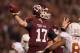 COLLEGE STATION, TX - NOVEMBER 24: Ryan Tannehill #17 of the Texas A&M Aggies throws a pass against the Texas Longhorns in the second half of a game at Kyle Field on November 24, 2011 in College Station, Texas. (Photo by Darren Carroll/Getty Images)