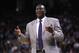 OAKLAND, CA - JANUARY 07: Head coach Tyrone Corbin of the Utah Jazz stands on the sidelines during their game against the Golden State Warriors at Oracle Arena on January 7, 2012 in Oakland, California. NOTE TO USER: User expressly acknowledges and agrees that, by downloading and or using this photograph, User is consenting to the terms and conditions of the Getty Images License Agreement. (Photo by Ezra Shaw/Getty Images)