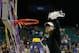 SAN ANTONIO - APRIL 07: Head coach Bill Self of the Kansas Jayhawks celebrates by cutting down the nets after defeating the Memphis Tigers 75-68 in overtime during the 2008 NCAA Men's National Championship game at the Alamodome on April 7, 2008 in San Antonio, Texas. (Photo by Streeter Lecka/Getty Images)