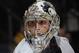 UNIONDALE, NY - MARCH 29: Marc-Andre Fleury #29 of the Pittsburgh Penguins skates against the New York Islanders at the Nassau Veterans Memorial Coliseum on March 29, 2012 in Uniondale, New York. The Islanders defeated the Penguins 5-3. (Photo by Bruce Bennett/Getty Images)