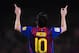 BARCELONA, SPAIN - MARCH 31: Lionel Messi of FC Barcelona celebrates after scoring his team's second goal during the La Liga match between FC Barcelona Athletic Club at Camp Nou on March 31, 2012 in Barcelona, Spain. FC Barcelona won 2-0. (Photo by David Ramos/Getty Images)