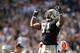 OAKLAND, CA - OCTOBER 16: Aaron Curry #51 of the Oakland Raiders celebrates after the Raiders recovered a fumble by the Cleveland Browns at O.co Coliseum on October 16, 2011 in Oakland, California. (Photo by Ezra Shaw/Getty Images)