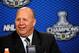 VANCOUVER, BC - JUNE 15: Head coach Claude Julien of the Boston Bruins talks to the media after defeating the Vancouver Canucks in Game Seven of the 2011 NHL Stanley Cup Final at Rogers Arena on June 15, 2011 in Vancouver, British Columbia, Canada. The Boston Bruins defeated the Vancouver Canucks 4 to 0. (Photo by Rich Lam/Getty Images)