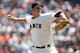 SAN FRANCISCO, CA - AUGUST 06: Matt Cain #18 of the San Francisco Giants pitches against the Philadelphia Phillies at AT&T Park on August 6, 2011 in San Francisco, California. (Photo by Jed Jacobsohn/Getty Images)
