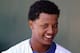 MESA, AZ - MARCH 28: Starlin Castro #13 of the Chicago Cubs smiles in the dugout during the spring training game against the Cleveland Indians at HoHoKam Park on March 28, 2012 in Mesa, Arizona (Photo by Christian Petersen/Getty Images)