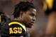 TEMPE, AZ - SEPTEMBER 09: Linebacker Vontaze Burfict #7 of the Arizona State Sun Devils warms up before the college football game against the Missouri Tigers at Sun Devil Stadium on September 9, 2011 in Tempe, Arizona. The Sun Devils defeated the Tigers 37-30 in overtime. (Photo by Christian Petersen/Getty Images)