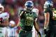 PASADENA, CA - JANUARY 02: Running back LaMichael James #21 of the Oregon Ducks reacts in the second half against the Wisconsin Badgers at the 98th Rose Bowl Game on January 2, 2012 in Pasadena, California. (Photo by Harry How/Getty Images)