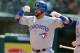 CLEVELAND, OH - APRIL 5: Jose Bautista #19 of the Toronto Blue Jays celebrates after hitting a solo home run during the fourth inning against the Cleveland Indians at the opening day game at Progressive Field on April 5, 2012 in Cleveland, Ohio. (Photo by Jason Miller/Getty Images)