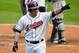 CLEVELAND, OH - SEPTEMBER 20: Asdrubal Cabrera #13 of the Cleveland Indians points to the fans in celebration after he hit a solo home run during the fourth inning against the Chicago White Sox at Progressive Field on September 20, 2011 in Cleveland, Ohio. The Indians defeated the White Sox 4-3 during the first game of a double header. (Photo by Jason Miller/Getty Images)